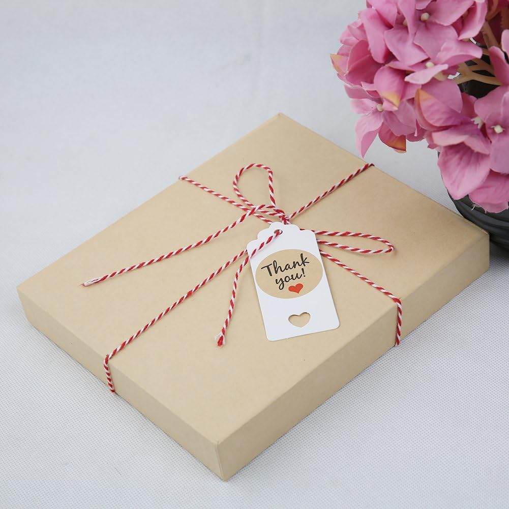 Tenn Well Red and White Twine, 656 Feet 200m Cotton Bakers Twine Perfect for Baking, Butchers, Crafts and Christmas Gift Wrapping : Office Products
