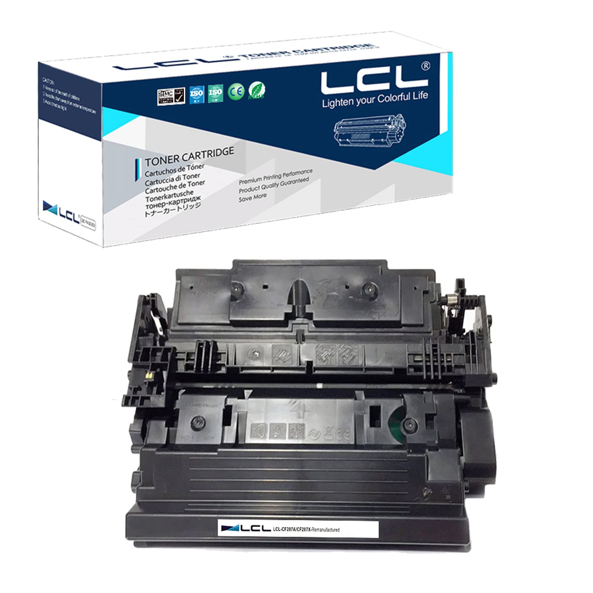 LCL Remanufactured 87A 87X CF287A CF287X 18000 Pages Toner Cartridge Replacement for HP LaserJet Enterprise M506 M506n M506dn M506x Pro M501 M501n M501dn MFP M527 M527dn M527c 1PK