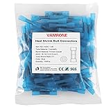 Heat Shrink Butt Wire Connectors, 100Pcs 16-14 AWG