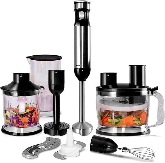 COSTWAY Hand Blender, 6 in 1 1000W Electric Immersion Blender with