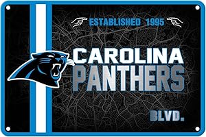 ZYJTEK Football Mancave Metal Street Sign, Blue Design 8" x 12" Wall Decor Sign Great for Man Cave, Bed Room, Office, Home