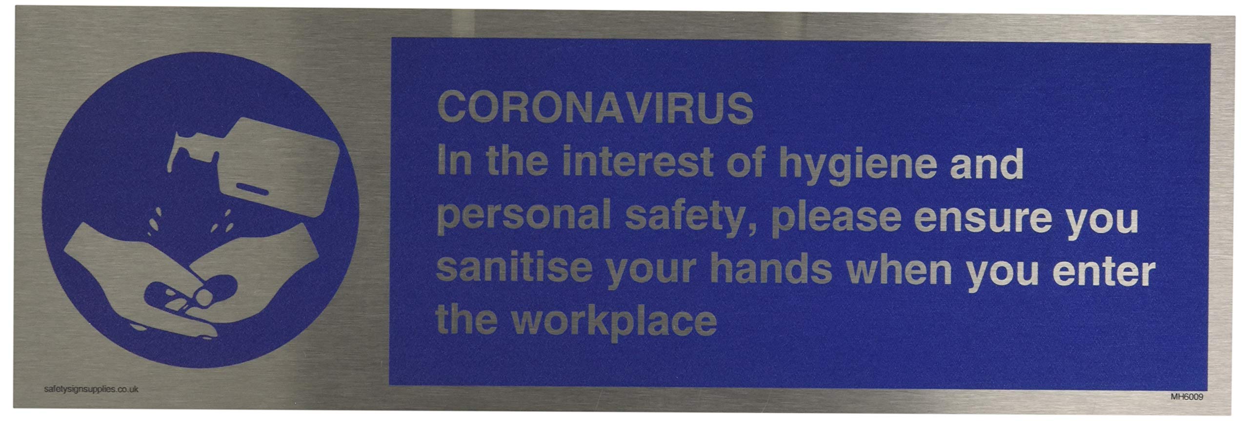 CORONAVIRUS In the interest of hygiene and personal safety, please ensure you sanitise your hands