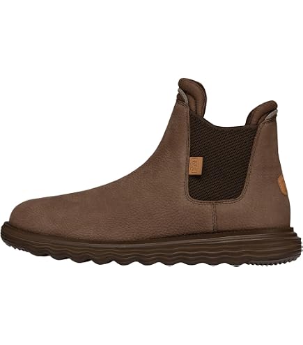 New NWB Mens Hey Dude Branson Tan Brown Leather‎ Chelsea Ankle Boots Size 7 M Amazon.com | HEYDUDE Men main image 2