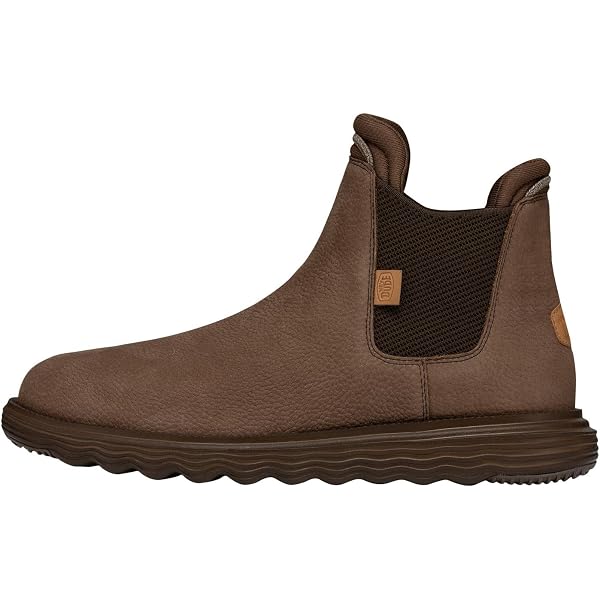 Hey Dude Men\'s Dark Brown Suede Casual Ankle Boots size 9 Hey Dude Mens Wally Elevated Basic Khaki Shoe main image 2