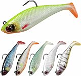 Truscend Easy Catch Pre-Rigged Soft Lures TPE Swimbaits for Bass Pike Trout view 1
