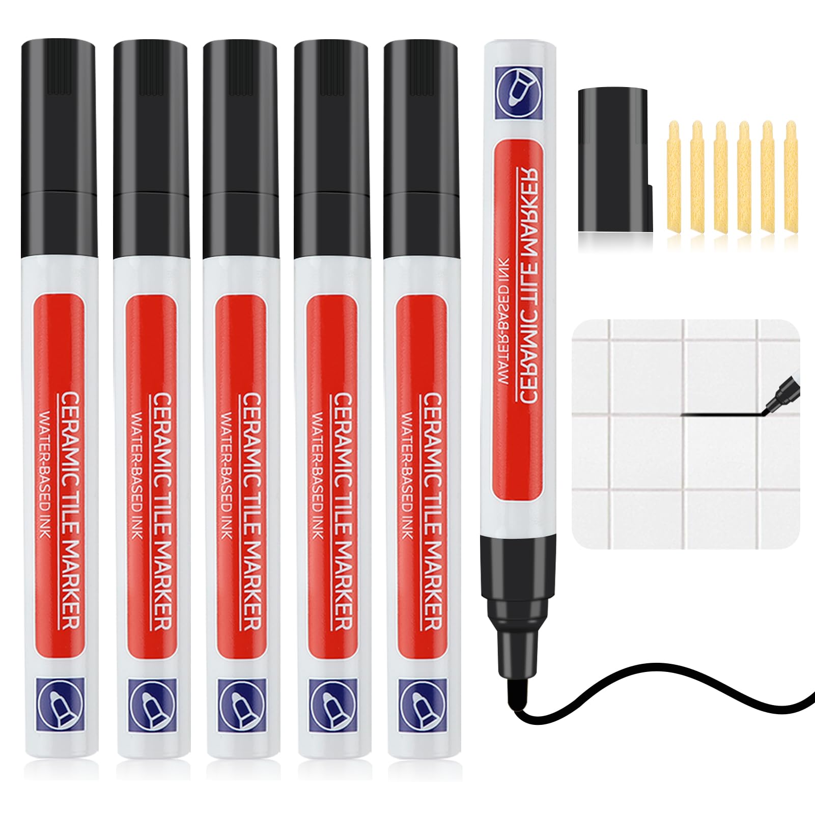 Penriter tile repair markers for wall tiles black