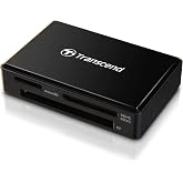 Transcend RDF8 SD Card Reader, 3 Slots USB Type A to Micro SD, CF Adapter | Multi USB 3.1 Gen1 Card Adapter, External Camera Photo TF, UHS-I, MicroSD, CF for PC &amp; Mac