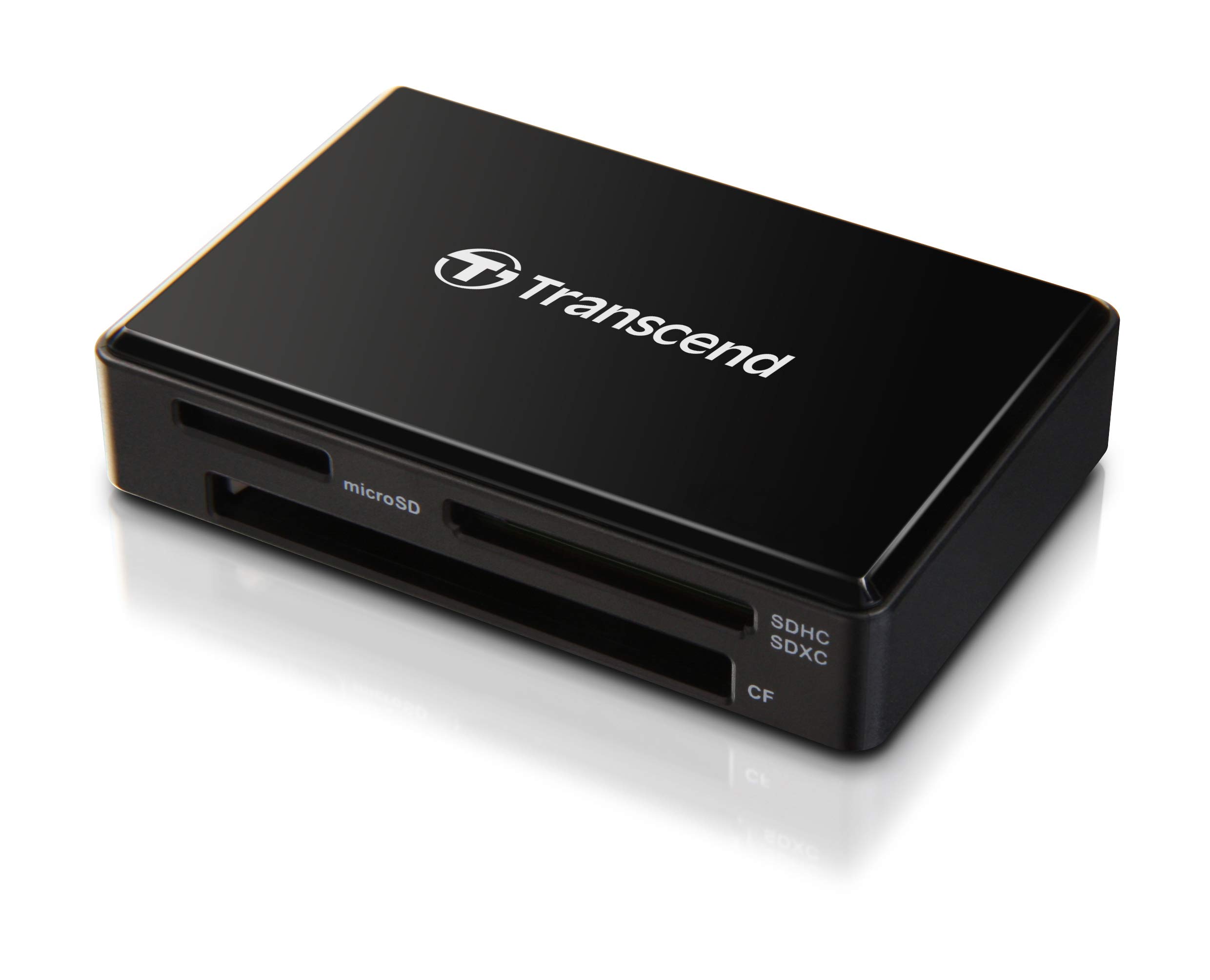 Transcend RDF8 USB 3.1 Gen 1 (USB 5Gbps) SD & microSD & CompactFlash Card Reader, with Micro USB to USB Type A Cable, TS-RDF8K2