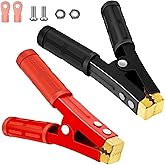 1000A Battery Jumper Cable Clamps, Heavy Duty Car Battery Clamps Pure Copper, Battery Alligator Clamps for Jump Starter Cables, Car Battery Charger Clamps（2PCS,Red & Black)