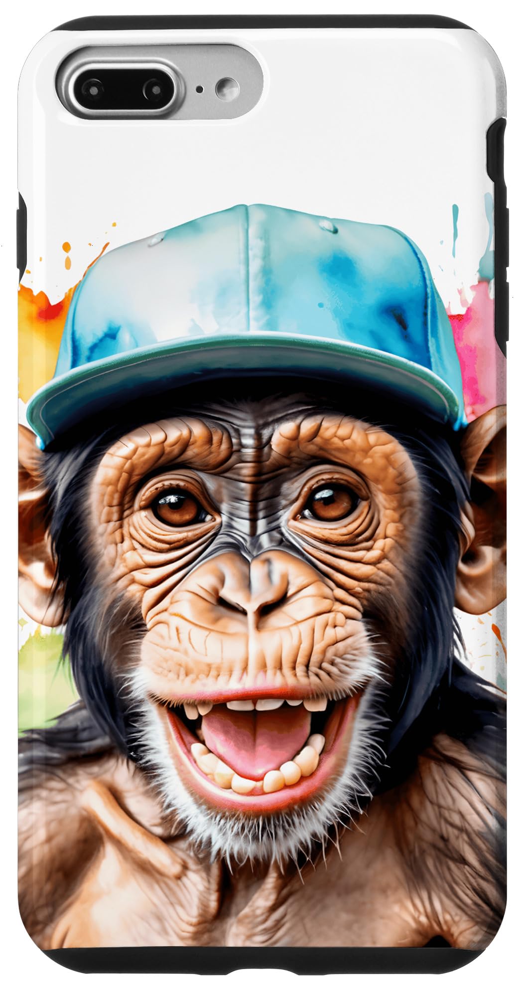 iPhone 7 Plus/8 Plus Chimp Snapback Cap Chimpanzee Monkey Funny Art Print Graphic Case
