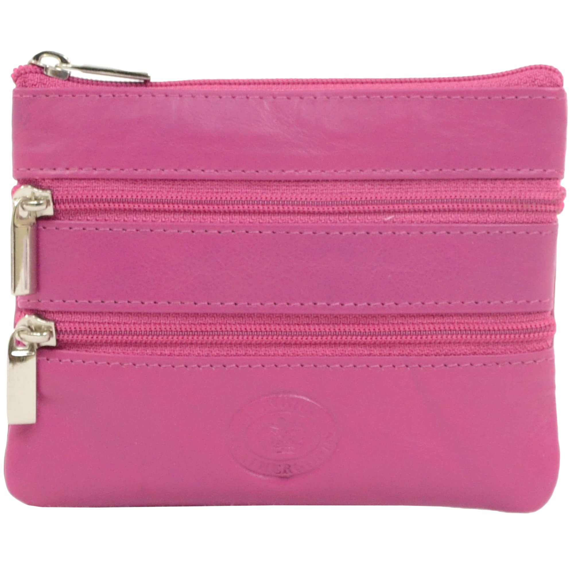 Ladies/Womens Soft Leather Handy Coin/Money Purse - Cerise