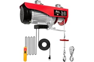 FITHOIST Electric Hoist 440 Lbs, 110V Electric Winch with 13ft Remote Control, Material Handling Tool with 38ft Lifting Height for Garage, Factories, Warehouses, Attic, Emergency Stop Switch