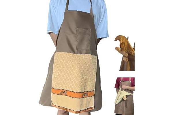BUENLY Chef's Prank Apron, Creative Prank Aprons for Men, Surprise Hiding in the Pocket Funny Apron
