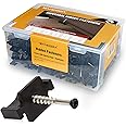 ManCoda Hidden Deck Fasteners for Composite Decking Board, Universal Hidden Fasteners with Stainless Steel Screws, Composite Decking Clips for Wood Deck Framing, 900 Pack for 500 SQ.FT.