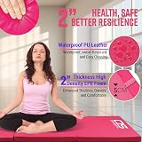 OZE SPORTS Gymnastic Tumble Exercise Mat 6FT Tri Folding Non Slip PU Pink view 5