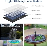 AMZtime DIY Solar Fountain 2.5W Water Pump with 6 Nozzles 1.2m Hose view 5
