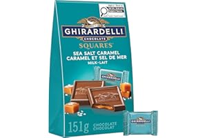 GHIRARDELLI Sea Salt and Caramel Milk Chocolate Squares, 151-Gram Bag