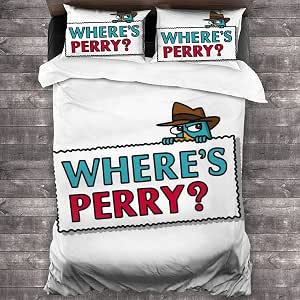 Amazon.com: START-IMAGINE Wheres Perry The Platypus Phineas and Ferb 3 Pieces Bedding Set Duvet ...