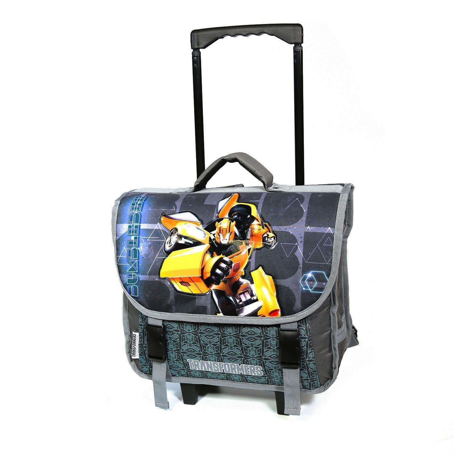 Bagtrotter Transformers Bumblebee 38cm Wheeled School Bag - Grey, grey, 38x14x34, school bag