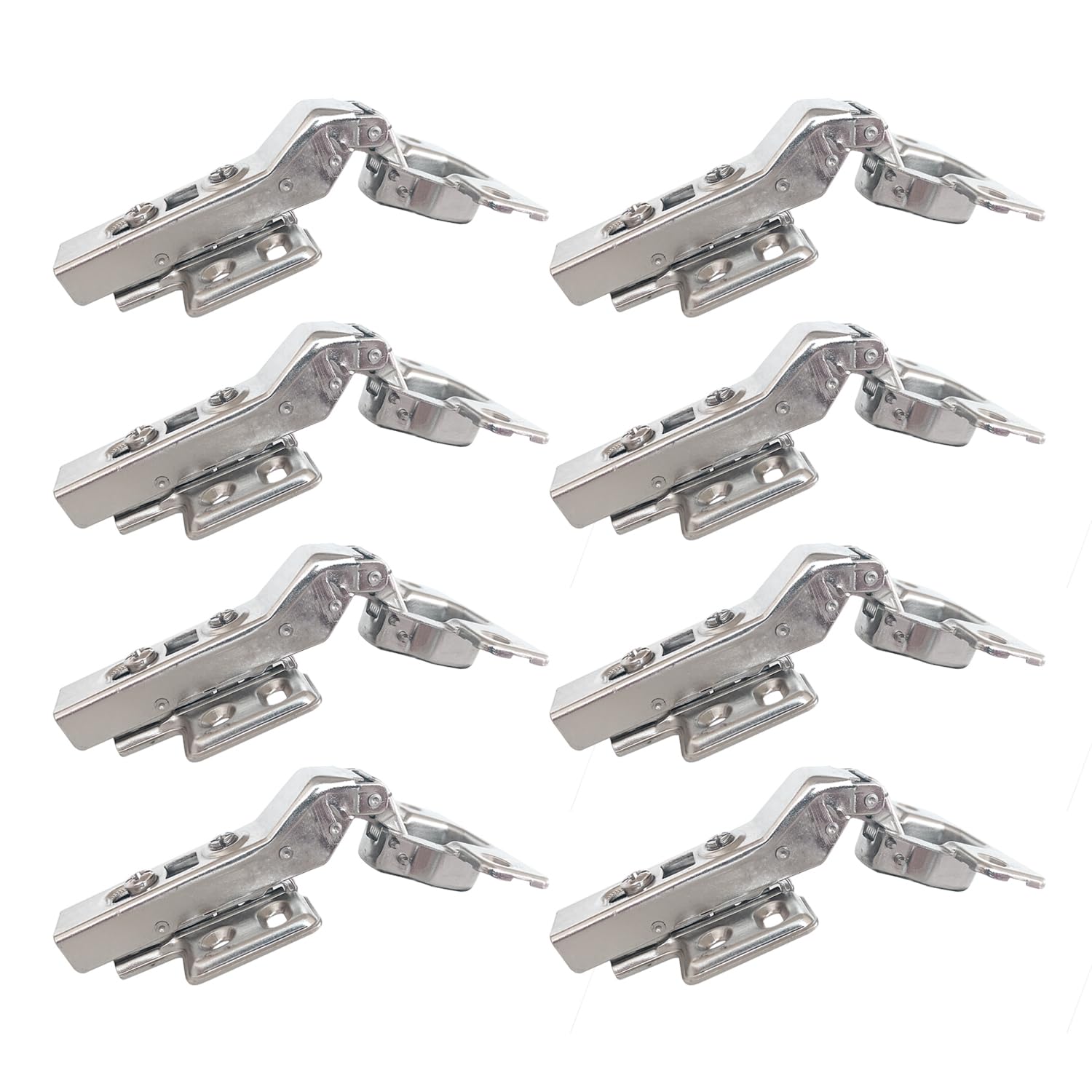 LIKERAINY 30 Degree Hinge 35mm with Hydraulic Damper for Special Corner Door Soft Closing Hinges for Cabinet Cupboard Wardrobe Folding Angular Doors Pack of 8