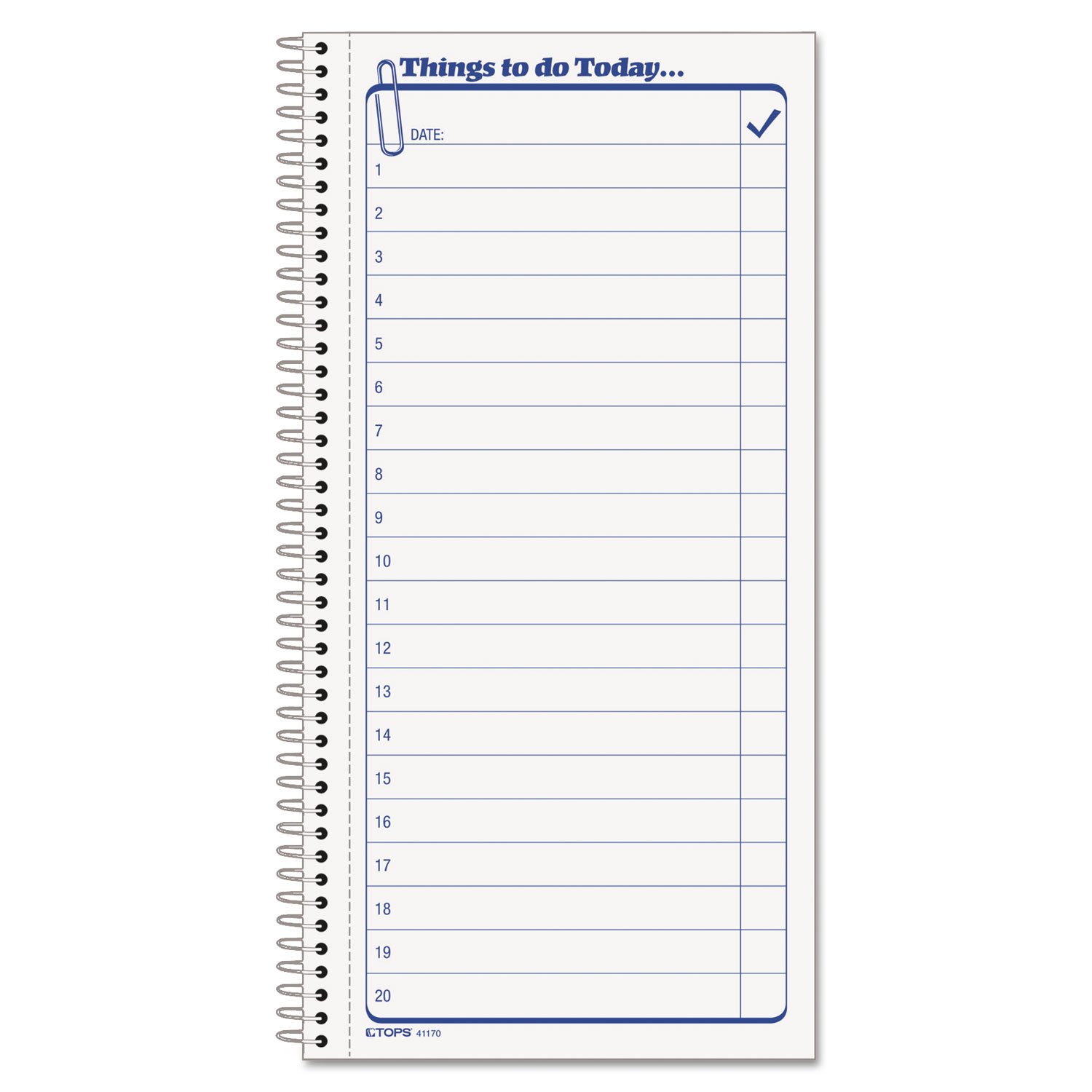 Photo 1 of TOPS Daily Agenda/Things To Do Form, 2-Part, Carbonless, 5.5 x 11 Inches, 50-Sets per Pad (41170)