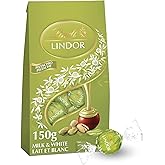 Lindt LINDOR Pistachio Milk Chocolate Truffles Bag, 150 Grams