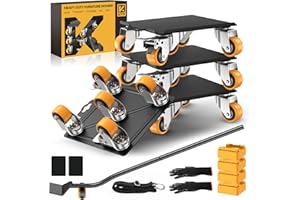 KYX Furniture Dolly, Furniture Movers with 5 Wheels,Carbon Steel Panel Heavy Duty Dolly, Furniture Lifter with 360° Rotatable Silent Rubber Universal Wheels, Max Load 4000LBS(6.9x6.9 in)