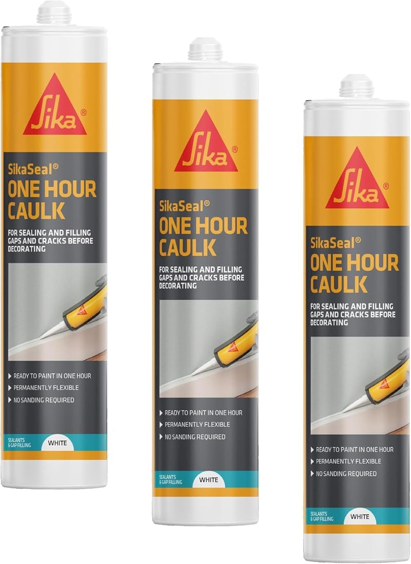 Sika Everbuild Everflex 125 One Hour White 300ml Cartridge 3 Pack