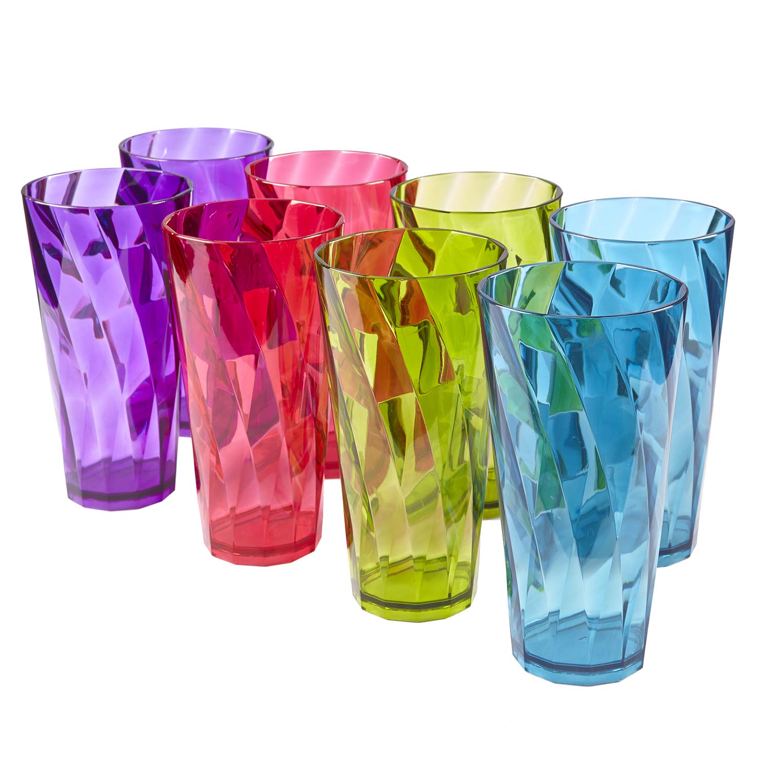 Optix 26ounce Plastic Tumblers set of 8 in 4 assorted colors Buy