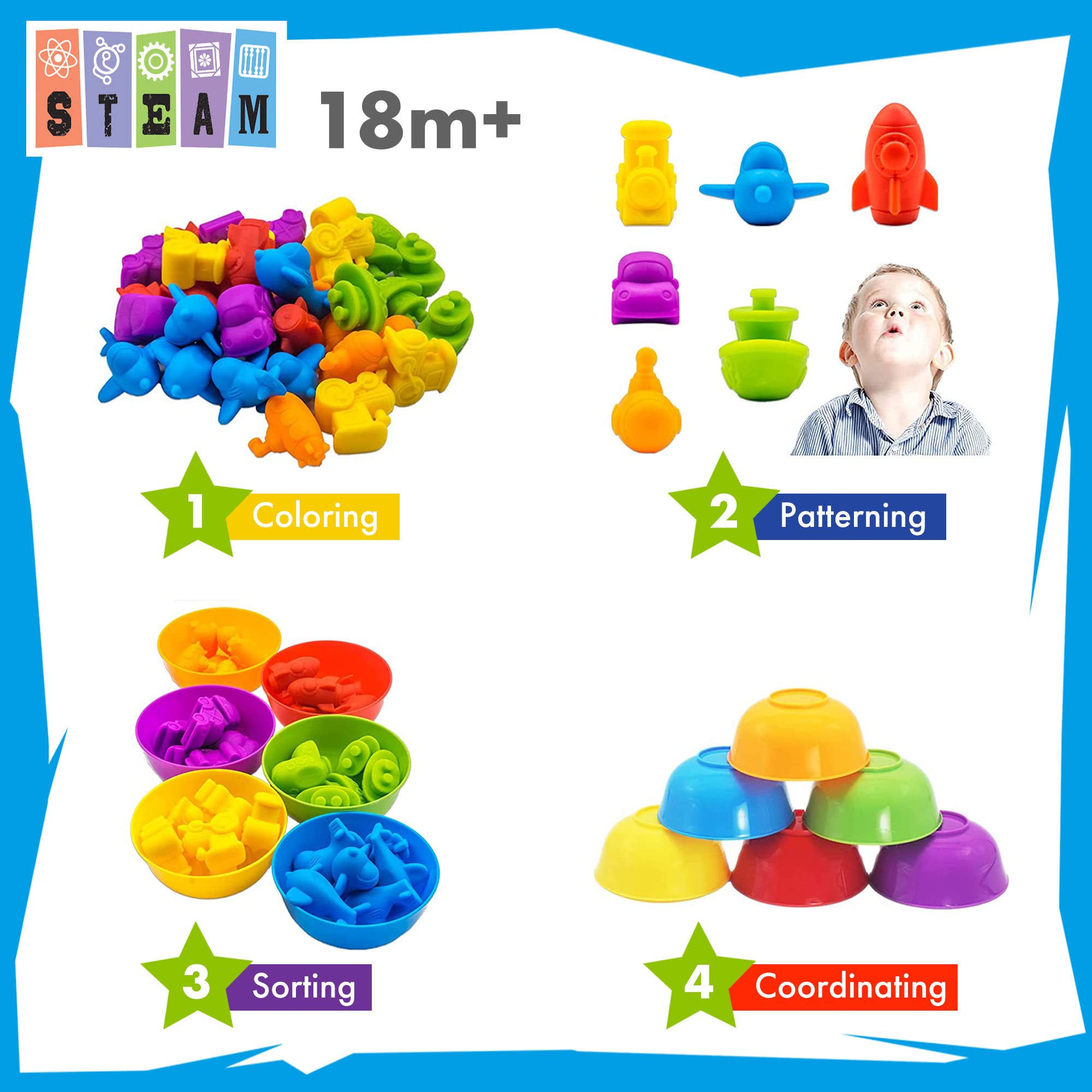 Mua UNIQUE KIDS Counting Educational Learning Toy Set with Sorting Cups ...