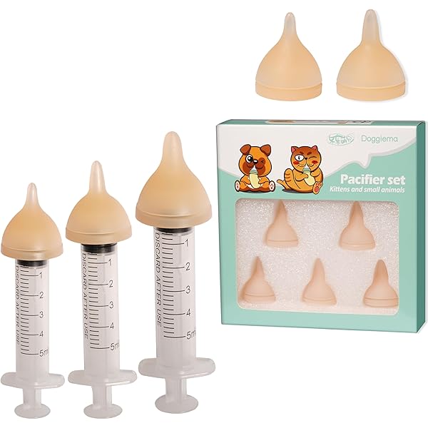 Kit De 10 Pièces Pour Chatons 2 Seringues D'alimentation Et