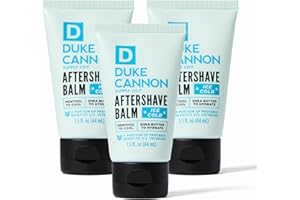 DUKE CANNON SUPPLY CO. Duke Cannon Cooling After-Shave Balm for Men, 3-Pack, 1.5 oz Each – Alcohol-Free, Menthol Cooling Sensation, Hydrating with Aloe & Shea Butter, Soothes Razor Burn