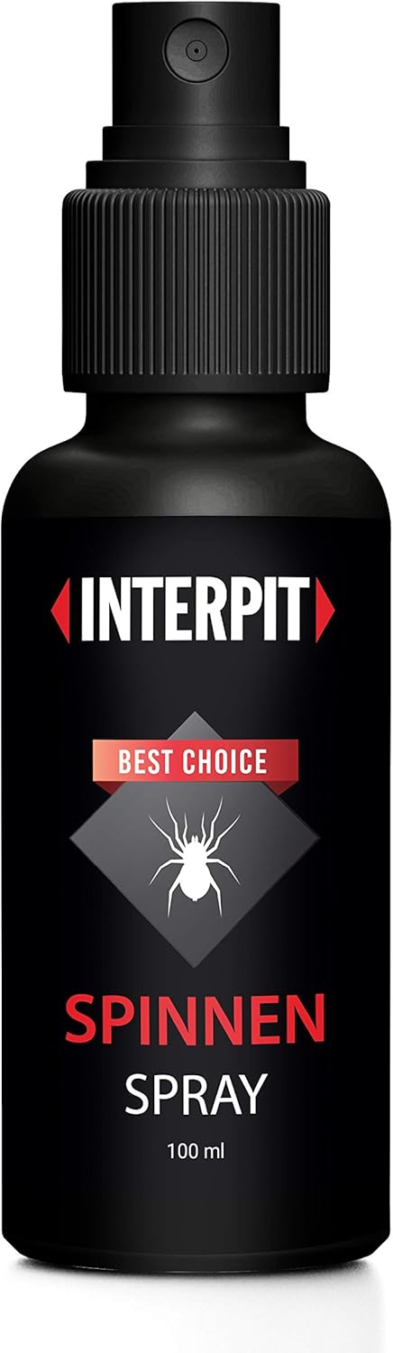Interpit Anti Spinnen Spray, Hochwirksam zum vertreiben für Innen & Aussen - Mittel zum Spinnen vertreiben - Anti Spinne Ungeziferspray zur Spinnenabwehr - Spinnenspray 100ml