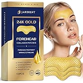 24K Gold Forehead Patches- Forehead Mask -Hydrogel Forehead Sticker 12pcs ((Gold)