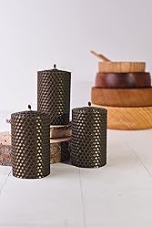 Beeswax Gifts 100% Beeswax Candles Set of 3 Colored