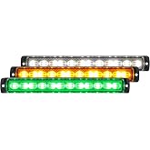 Maxxima M20497YGW-TC Amber/Green/White 9.75" Surface Mount Tri-Color LED Warning Light