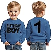 GLIGLITTR Birthday Boy Sweatshirt 1-8 Years Old Boys Birthday Outfit Tops Kids Toddler Baby Boy Bday Party Long Sleeve Shirts