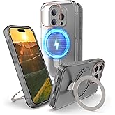 Flodsw for Designed iPhone 15 Pro Case Magnetic Ring Stand,Compatible with Magsafe,Dual Layer iPhone 15 Pro Phone Case Protective Cover,[Military Drop Protection][Anti Yellowing] 6.1inch,Black