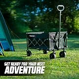 MoverX 70L Festival Trolley on Wheels Folding Wagon Portable Camping Cart Black view 9