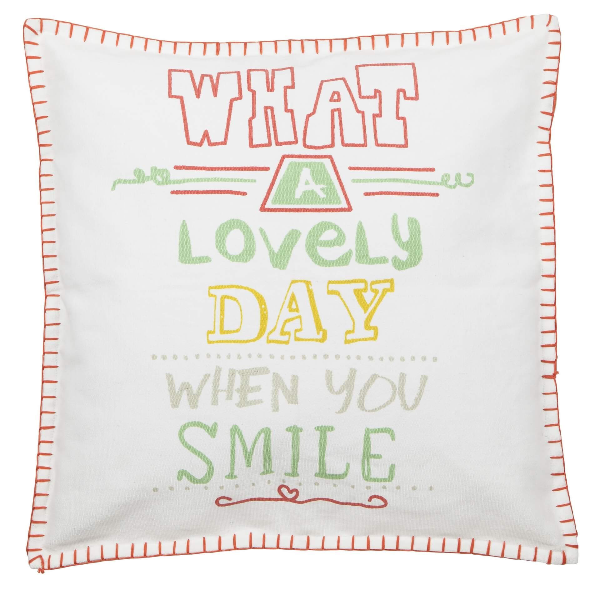 2LIF Cotton Decorative Cushion - Orange - 50 x 50 cm