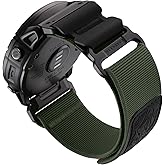 Bandletic Compatible with Garmin Fenix 8 51mm 7X 6X 5X Watch Band - 26mm Quick Fit Rugged Nylon Strap for Fenix 7X 6X Pro/5X Plus/3/3 HR/Instinct 2X Solar 3 50mm /Enduro/Quatix/Tactix/Epix Pro 2