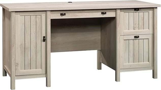 Amazon Com Sauder Costa Computer Desk Chalked Chestnut Finish
