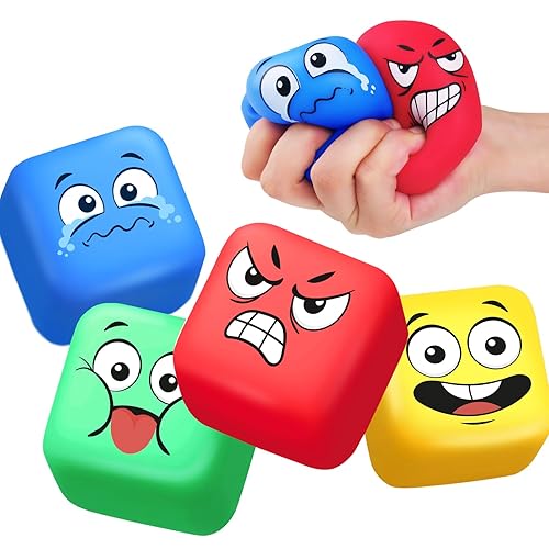 Stress Balls Fidget Toys for Kids: Pack Squeeze Stress Cube for