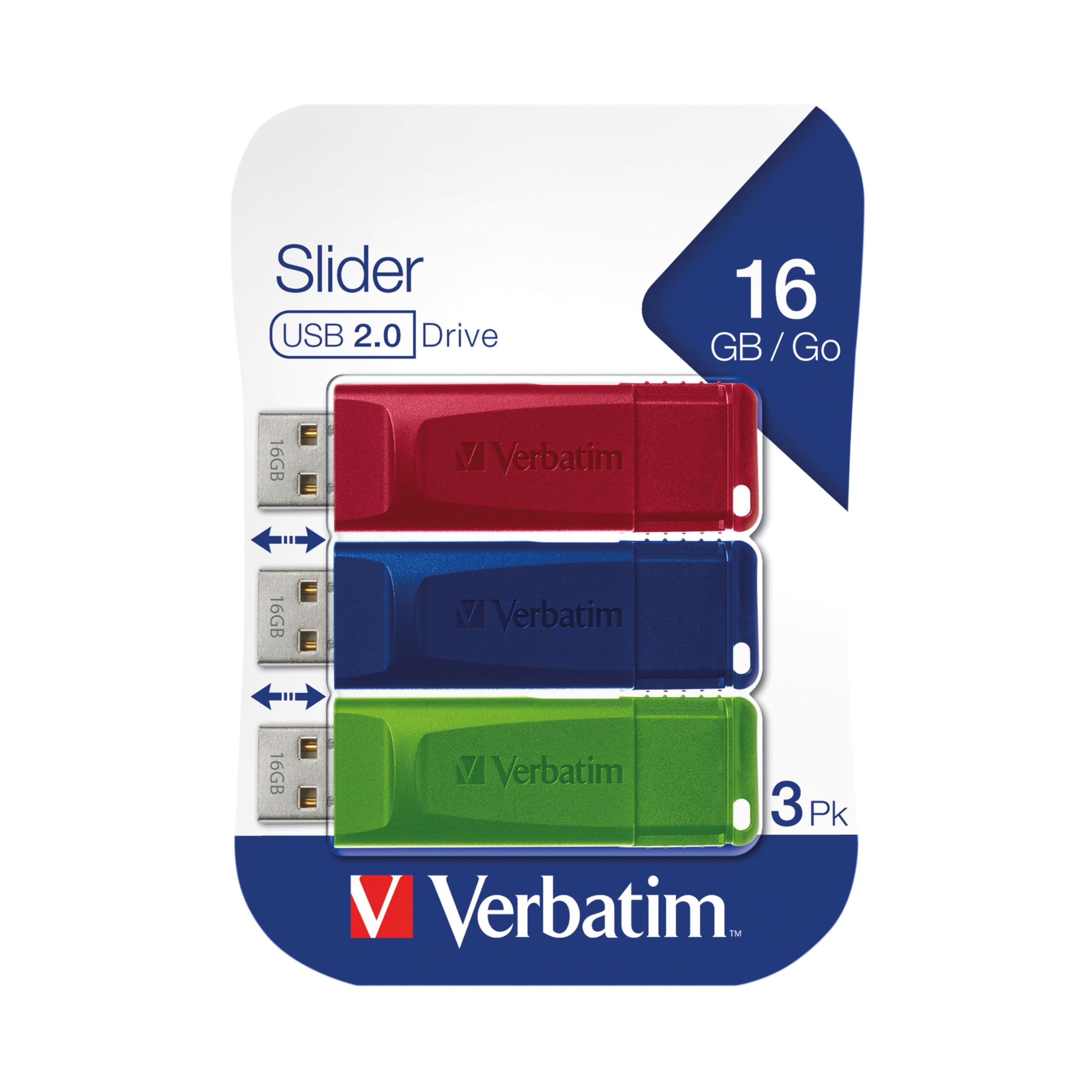 Verbatim Store n Go USB 2.0 16GB Pack of 3 49326