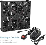 GDSTIME 4 x 120mm Cooling Fan 12V AC/DC Speed Controller for Router PC view 7