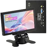 Mini Monitor 7 Inch Screen HDMI, Portable Vga Monitor with AV BNC, 1024&times;600 LCD Small Screen with Built-in Speakers, 178&deg; View Angle IPS, Multi-Function Small Display for Raspberry Pi PC/TV/DVD/CVBS