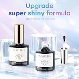 Modelones Gel Base Coat and Top Coat 10ml 2Pcs No Wipe Set Glossy Long Lasting view 2