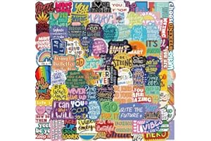 Nivofu 100Pcs Motivational Stickers, Quote Reward Stickers for Teachers Students, Waterproof Vinyl Positive Affirmation Stick