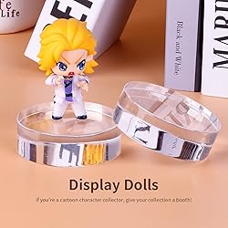 Hewomate Acrylic Round Display Block, 2 Pieces 3 x