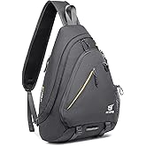 SKYSPER Sling Laptop Bag (Up to 13 Inch) - 18L Crossbody Sling Backpack Travel Shoulder Bag Hiking Daypack for Men Women(Darkgrey)